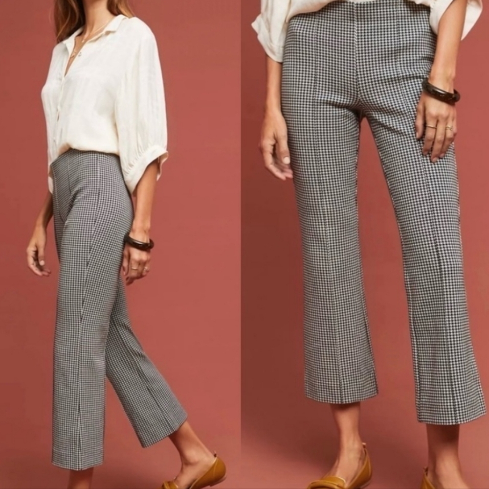 Anthropologie Cartonnier Cropped Bootcut Stretch Pants, size L
